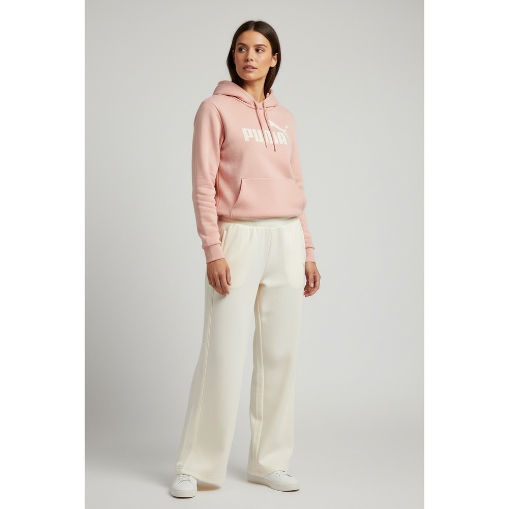 Puma Classic Small Logo Hoodie Pink‎ Cotton Blend Women's Sweatshirt